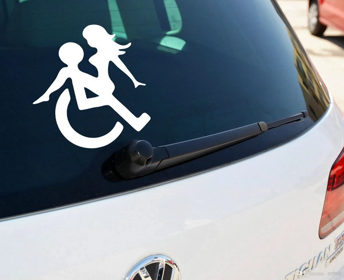 Смешные наклейки инвалид на авто