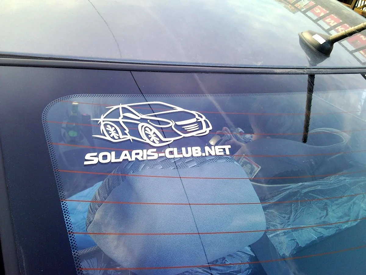 Solaris Hyundai наклейка фреон