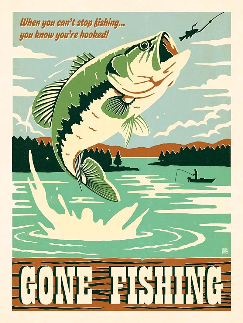 Советские плакаты про рыбалку