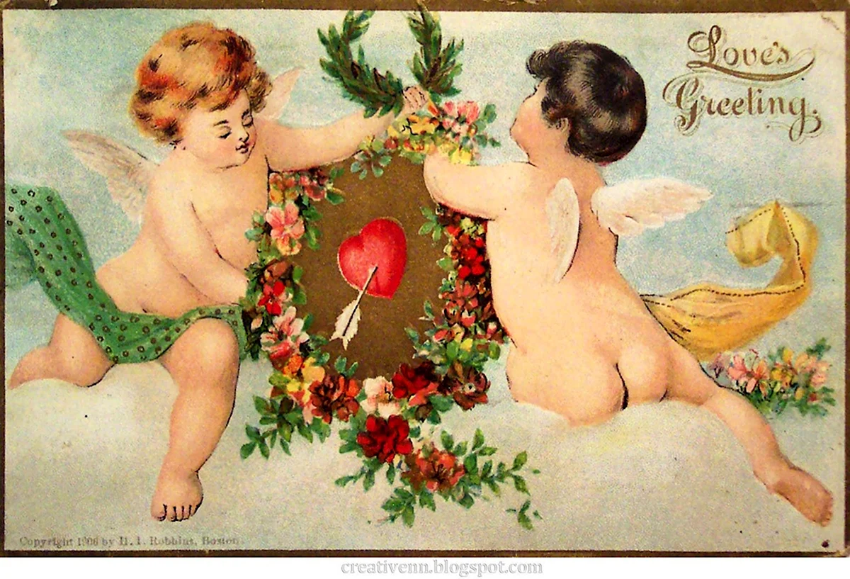Старые открытки с днем Святого Валентина