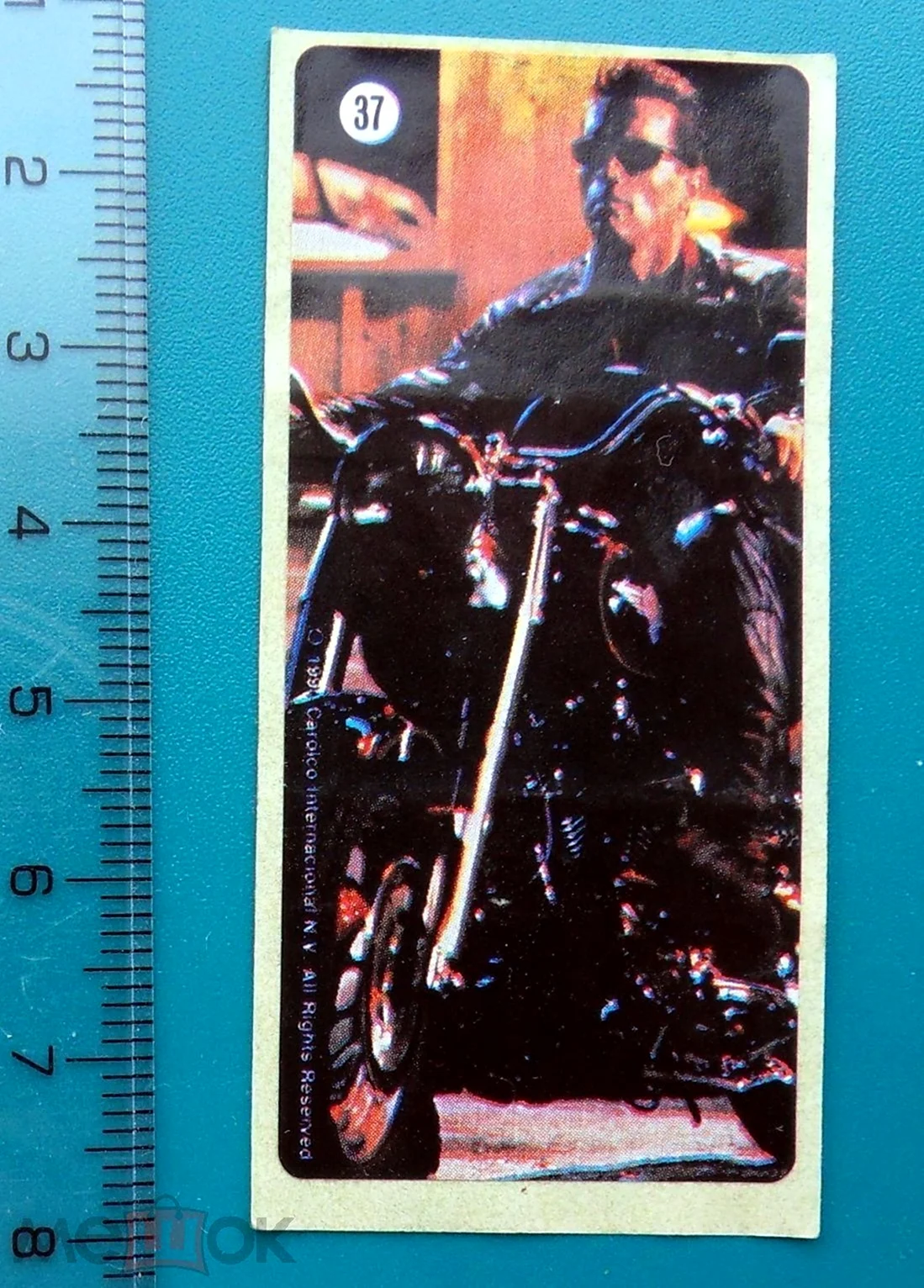 Терминатор 2 наклейки от жвачек 1990