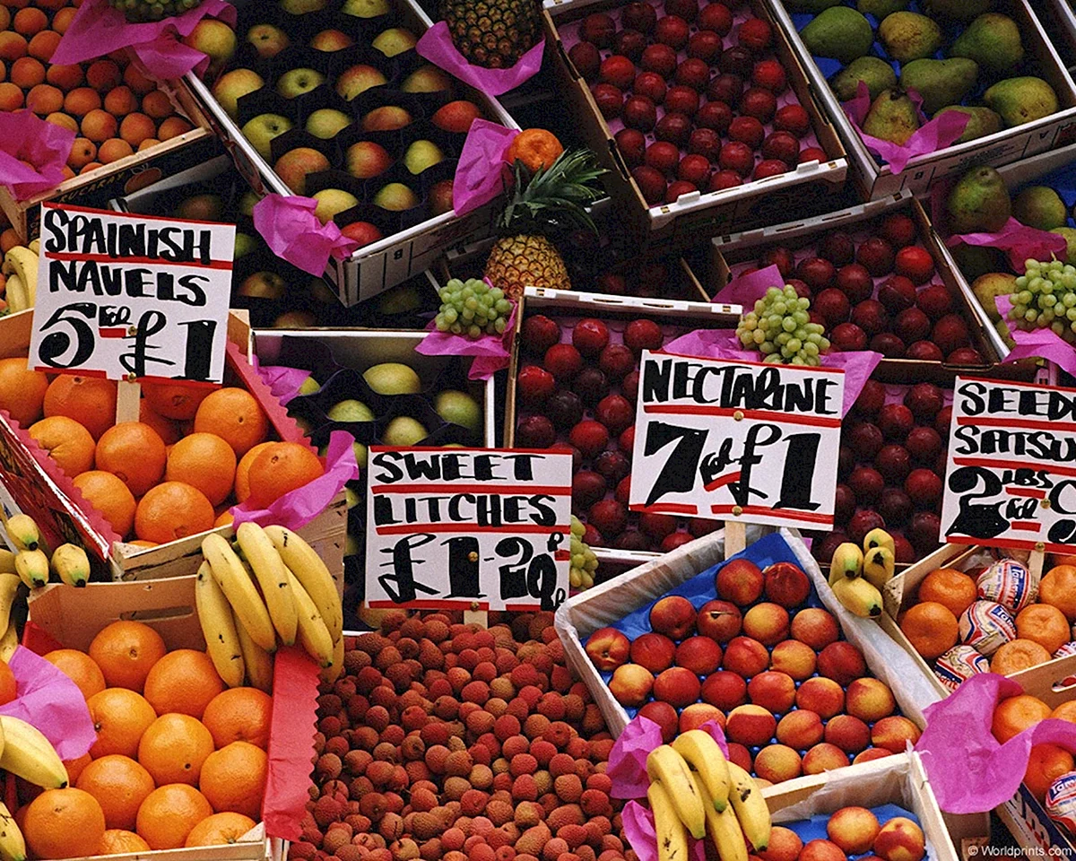 Ценники на фрукты и овощи