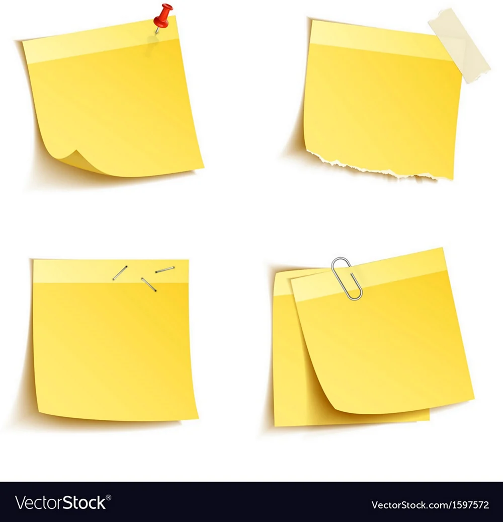 Желтые Стикеры бумаги