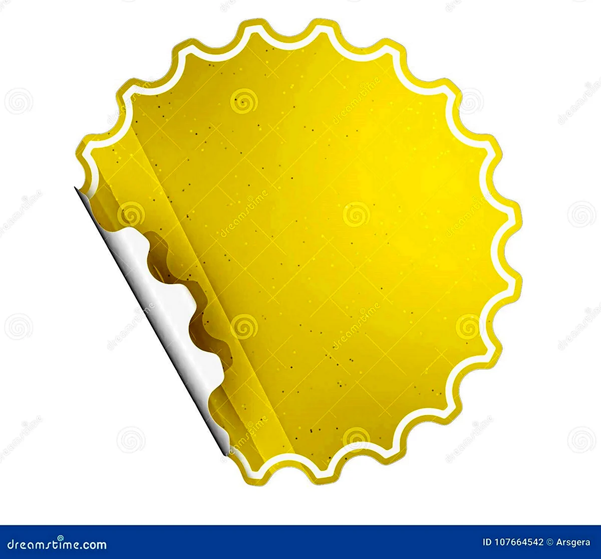 Желтый стикер круглый