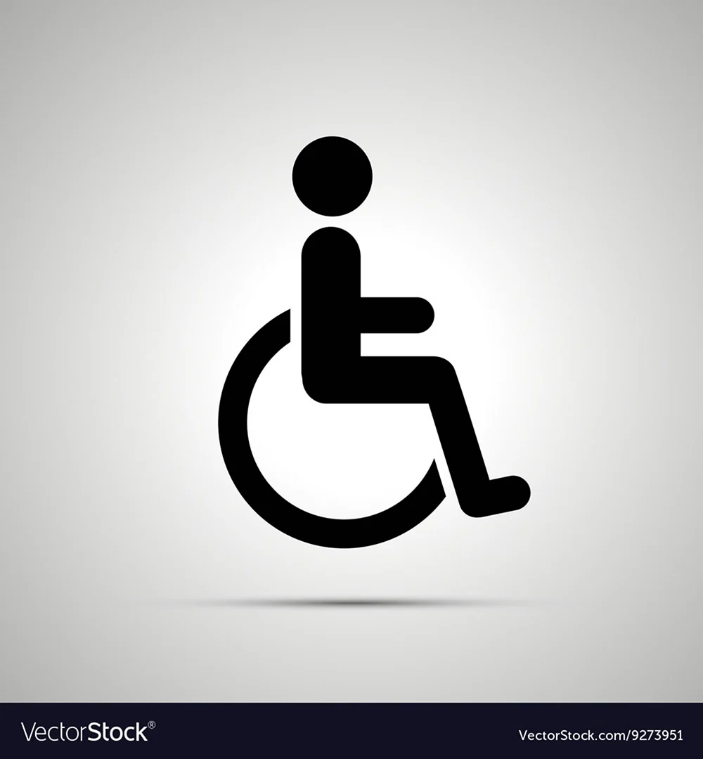 Знак инвалидная коляска в квадрате