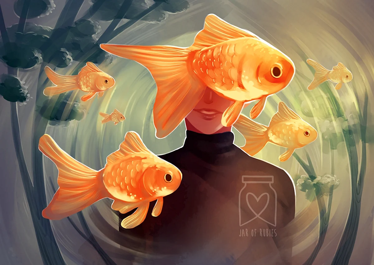 Золотая рыбка арт