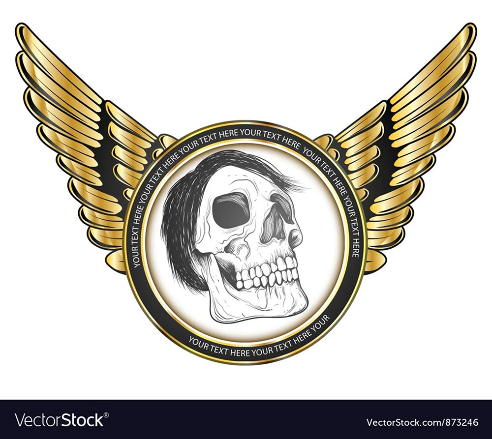 Золотой череп логотип